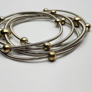 Stretchy Metal Steel Colored Bangle Bracelets